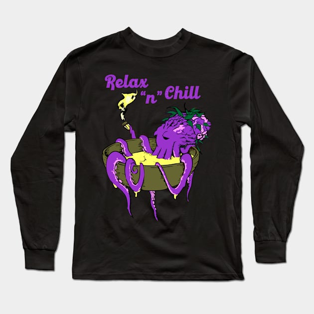 Relax n Chill Long Sleeve T-Shirt by bougaa.boug.9